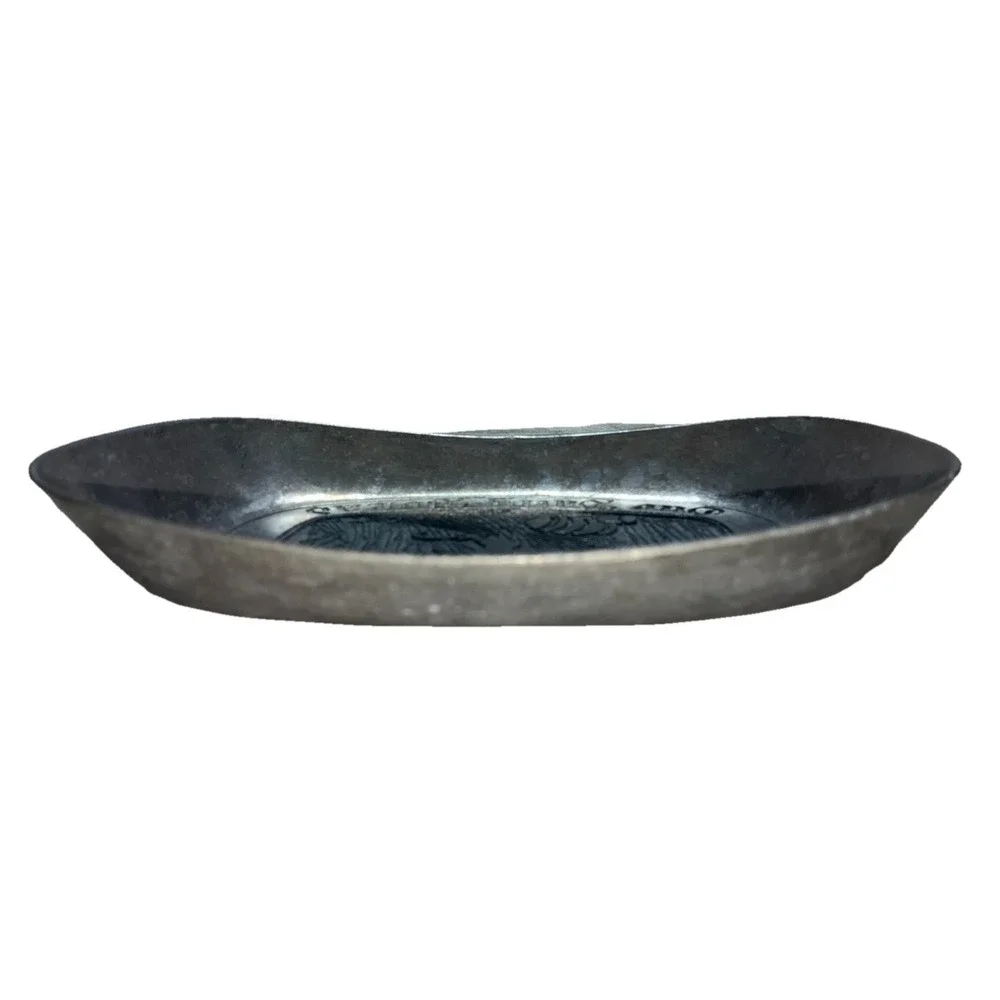 Pewter Bread Tray Give Us This Day Our Daily Bread‎ 8x6